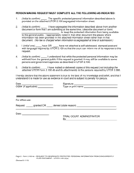 Form 2.100.4A Utcr 2.100 Request to Segregate Protected Personal Information From Concurrently Filed Document - Oregon, Page 2