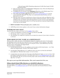 Small Claims Instructions for Inmate Plaintiffs - Oregon, Page 2