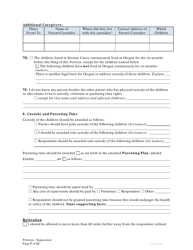 Petition for Separation of Marriage/Rdp With Children - Oregon, Page 5