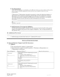 Petition for Separation of Marriage/Rdp With Children - Oregon, Page 9