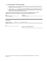 Form 2.100.8 Request to Inspect Utcr 2.100 Segregated Information Sheet - Oregon, Page 2