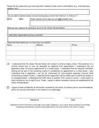 Citizen Review Board Member Application - Oregon, Page 2