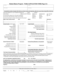 Modest Means Program Public Application Form - Oregon, Page 4
