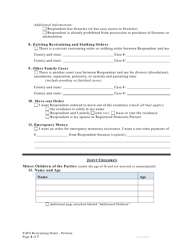 Petition for Restraining Order to Prevent Abuse - Family Abuse Prevention Act - Oregon, Page 4