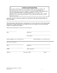 Petition for Restraining Order to Prevent Abuse - Family Abuse Prevention Act - Oregon, Page 7