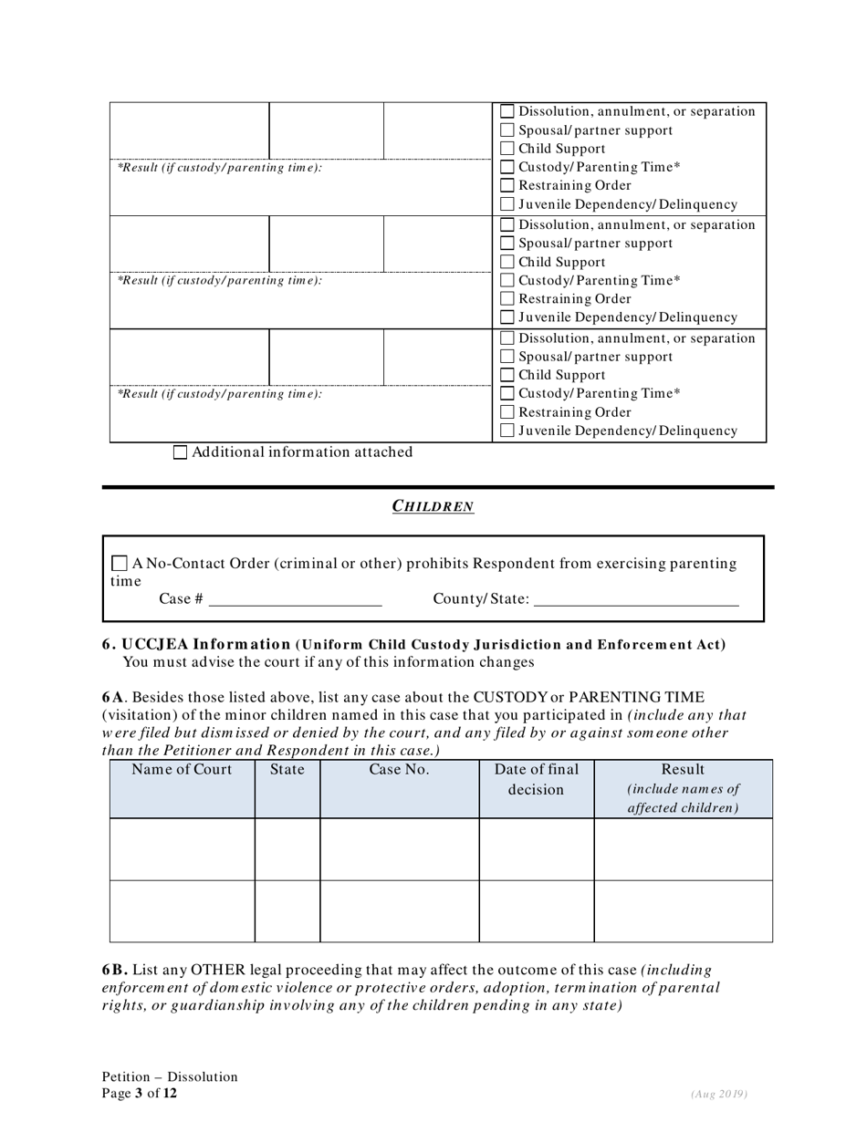 Petition for Dissolution of Marriage / Rdp for Petitioners With Children - Oregon, Page 3