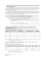 Response to Petition for Dissolution of Marriage/Rdp for Respondents With Children - Oregon, Page 2