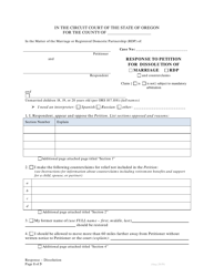 Document preview: Response to Petition for Dissolution of Marriage/Rdp for Respondents With Children - Oregon