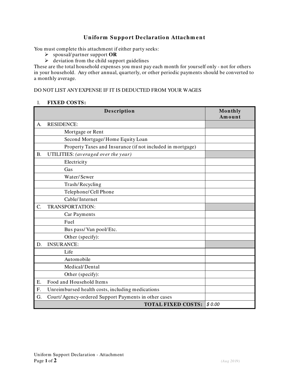 Uniform Support Declaration - Oregon, Page 4