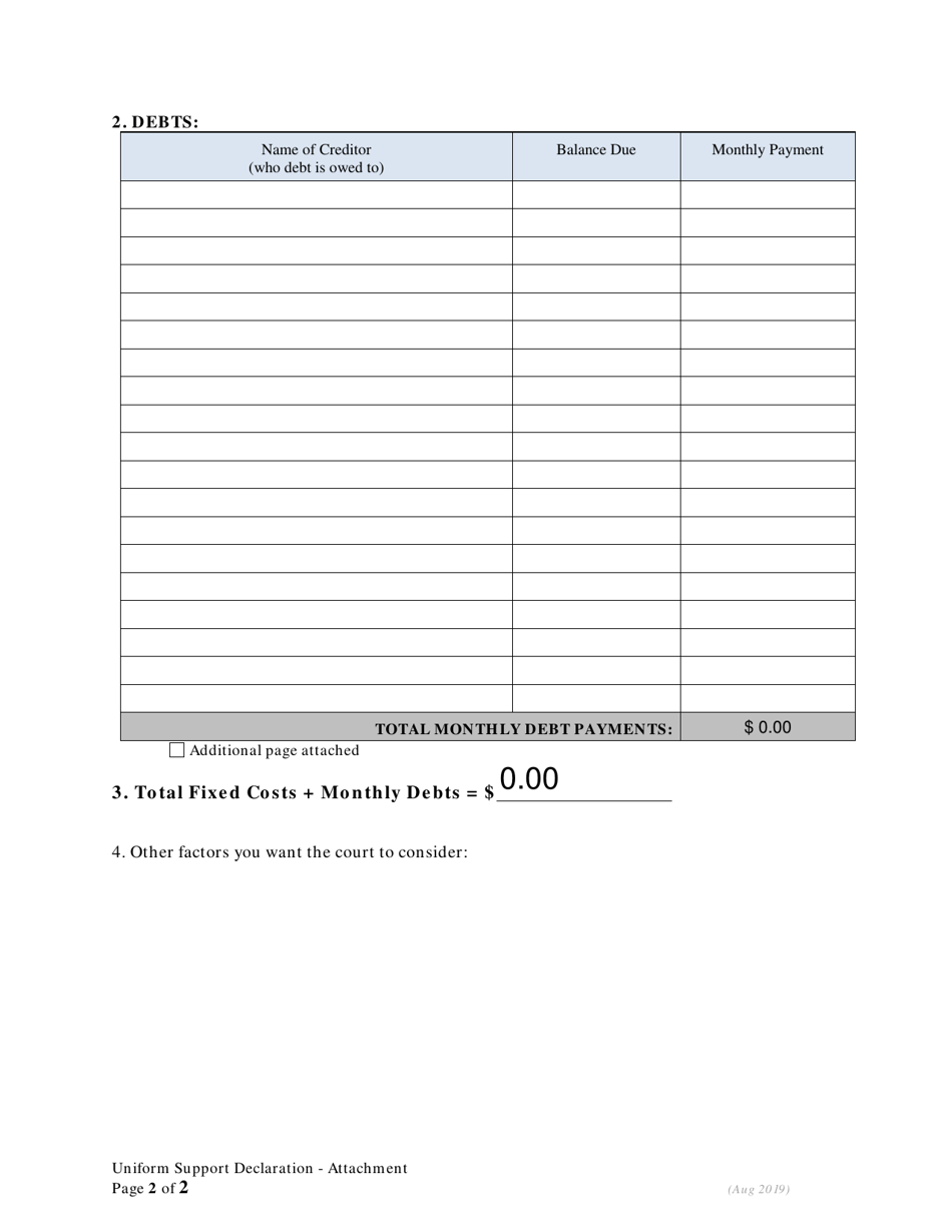 Uniform Support Declaration - Oregon, Page 5