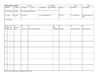 WR-ALC Form 29 Work Control Document