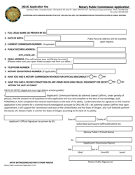 Notary Public Commission Application - Oregon, Page 2