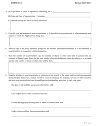 Form 203-O Application Under Section 203(O) of the Pennsylvania Securities Act of 1972 - Pennsylvania, Page 4