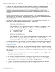 Form R Application to Register Securities Under the Pennsylvania Securities Act of 1972 - Pennsylvania, Page 2