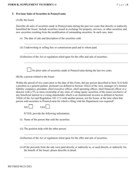 Form R Application to Register Securities Under the Pennsylvania Securities Act of 1972 - Pennsylvania, Page 7