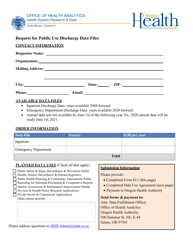 Form D-1 Request for Public Use Discharge Data Files - Oregon