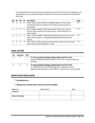 Marijuana Producer Inspection Checklist - Oregon, Page 4