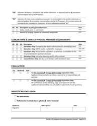 Marijuana Processor Inspection Checklist - Oregon, Page 5