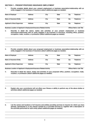 Application for Written Consent to Engage in the Business of Insurance - Pennsylvania, Page 5