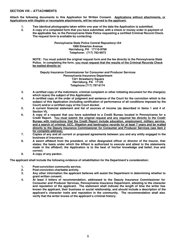 Application for Written Consent to Engage in the Business of Insurance - Pennsylvania, Page 8
