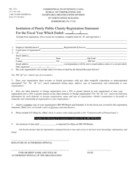 Institution of Purely Public Charity Registration Statement - Pennsylvania, Page 3