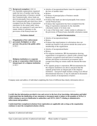 Form BCO-9 Request for Approval of Exemption/Exclusion - Pennsylvania, Page 3