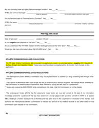 Form OSOC-103-1-73 Application for Boxer-Mma-Amateur License - Pennsylvania, Page 2