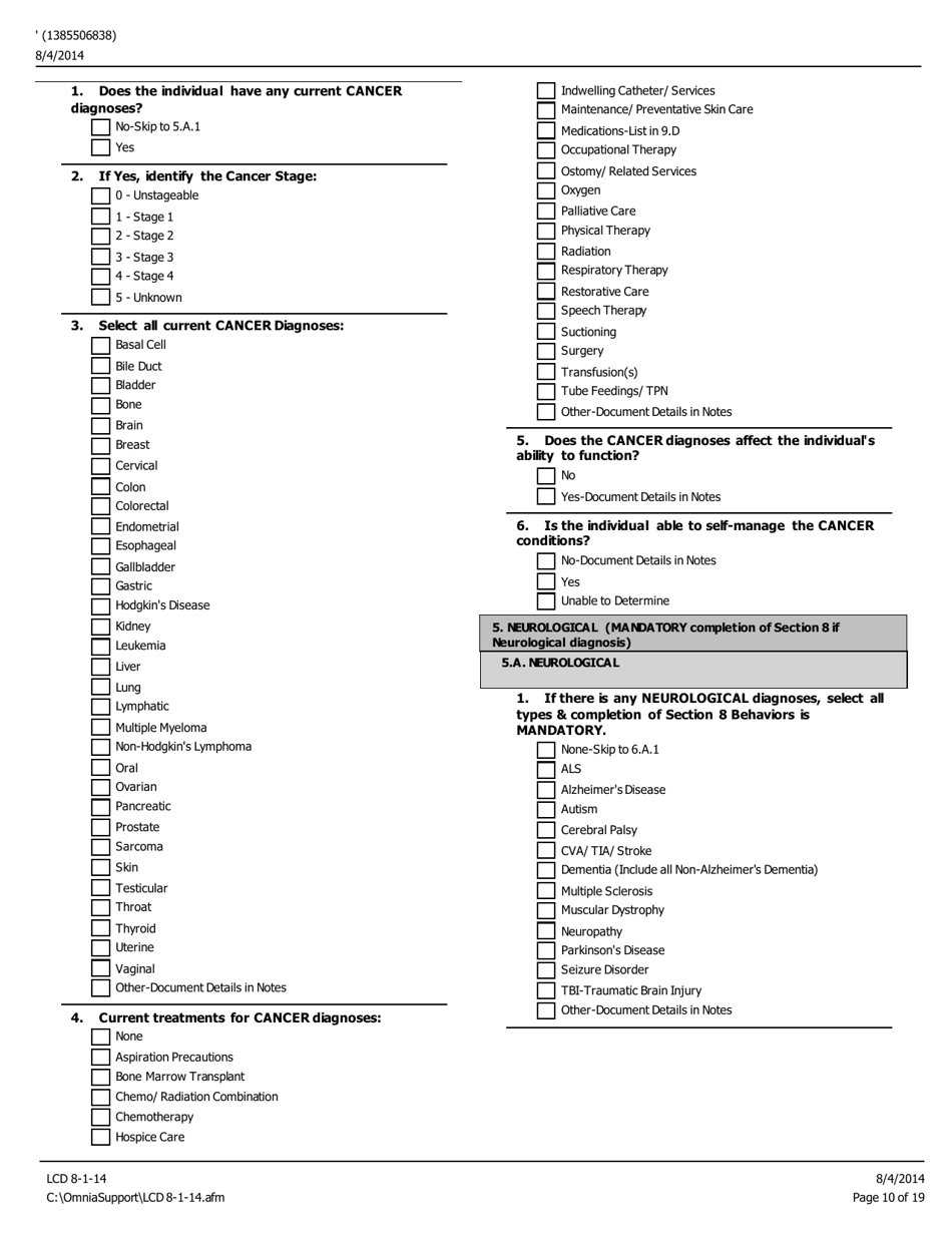 Level of Care Determination (Lcd) - Pennsylvania, Page 10