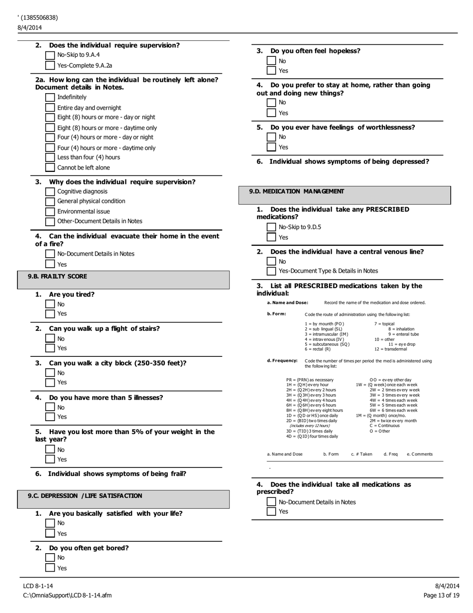 Level of Care Determination (Lcd) - Pennsylvania, Page 13