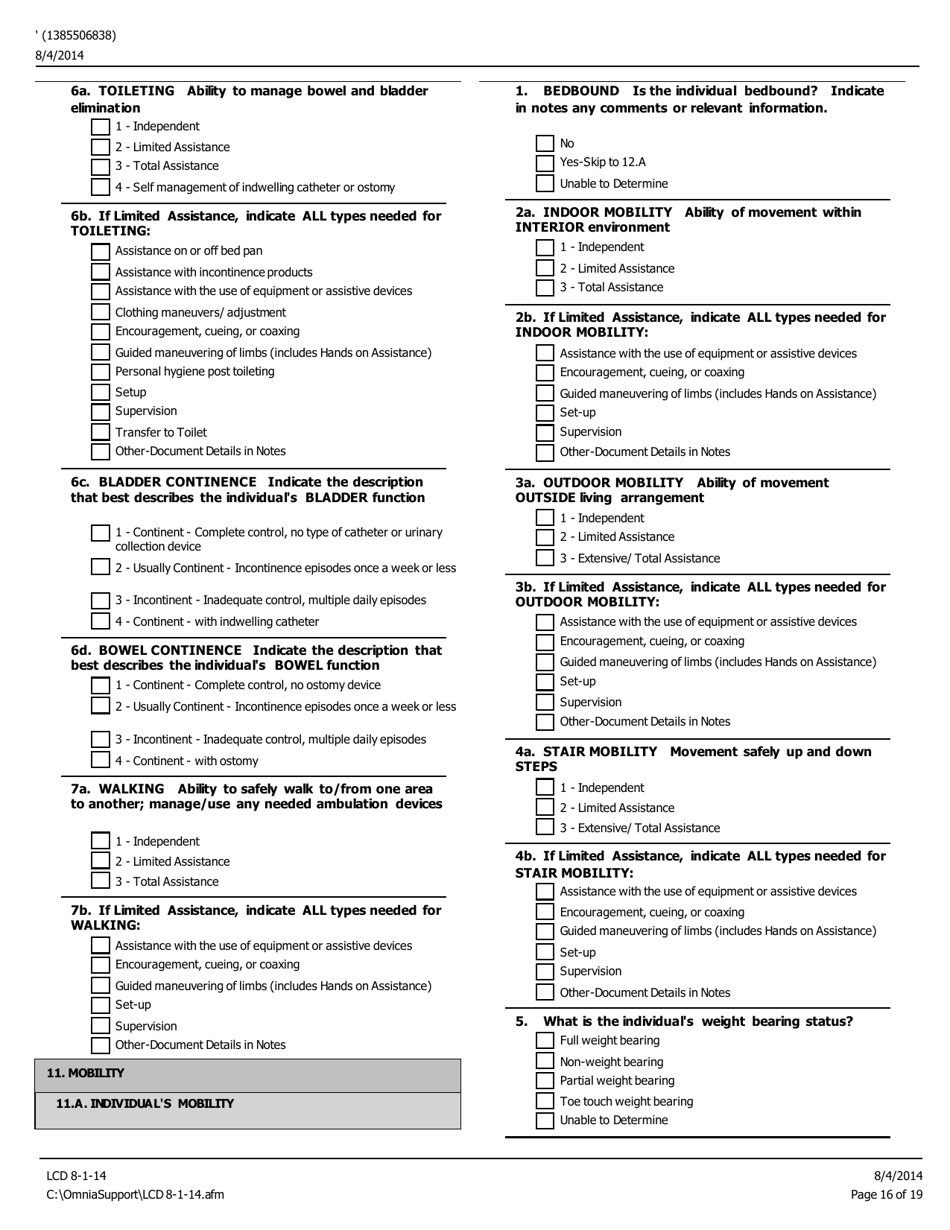 Level of Care Determination (Lcd) - Pennsylvania, Page 16