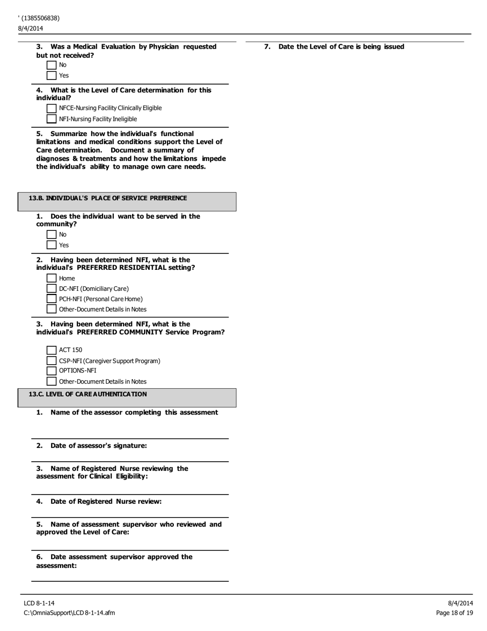 Level of Care Determination (Lcd) - Pennsylvania, Page 18