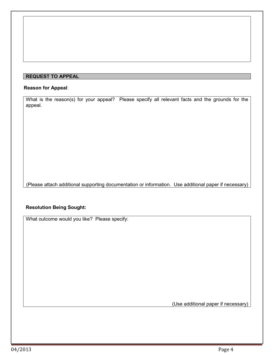 Provider - Adverse Action Notice and Appeal Instructions - Pennsylvania, Page 4