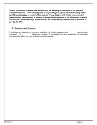 Consumer - Adverse Action Notice and Appeal Instructions - Pennsylvania, Page 2