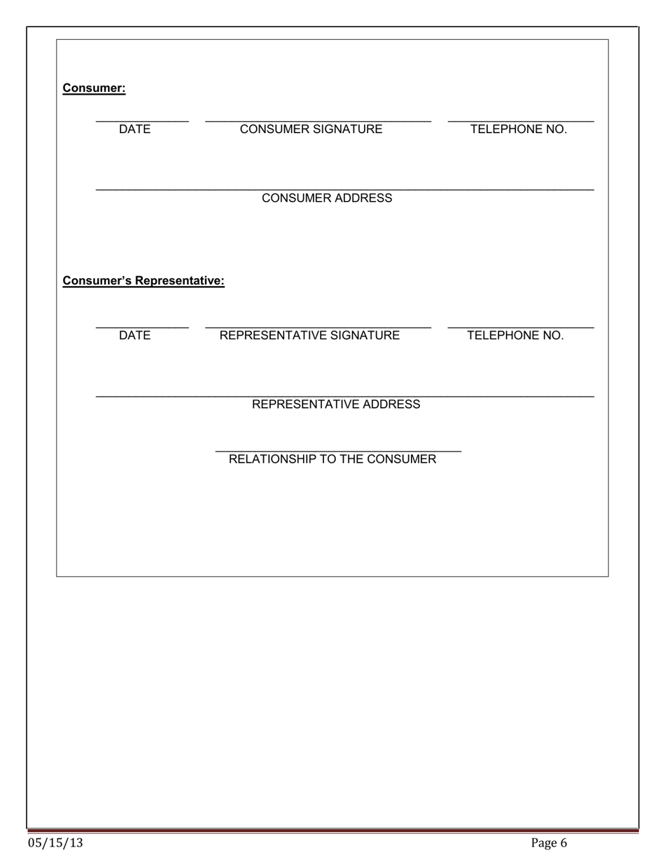 Consumer - Adverse Action Notice and Appeal Instructions - Pennsylvania, Page 6