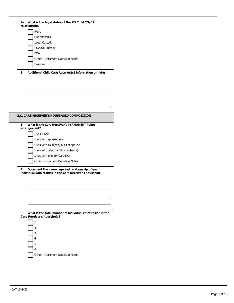 Caregiver Assessment Tool (Cat) - Pennsylvania, Page 7