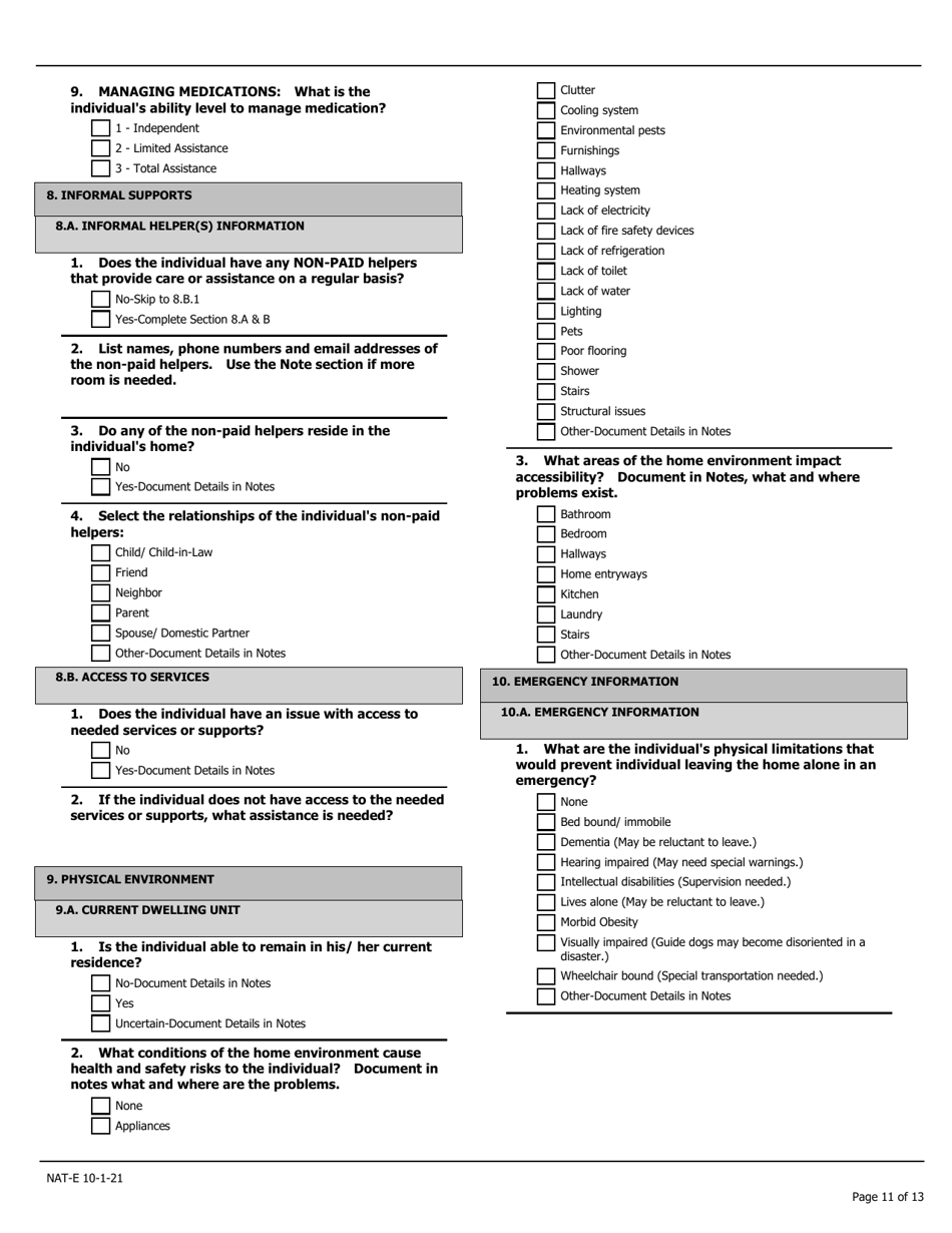 Needs Assessment Tool - Express (Nat-E) - Pennsylvania, Page 11