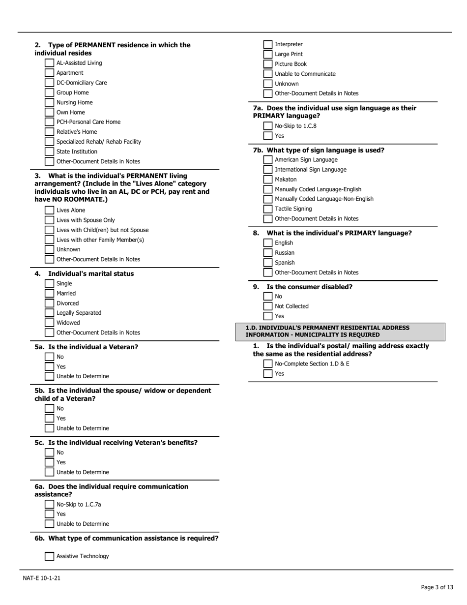 Needs Assessment Tool - Express (Nat-E) - Pennsylvania, Page 3