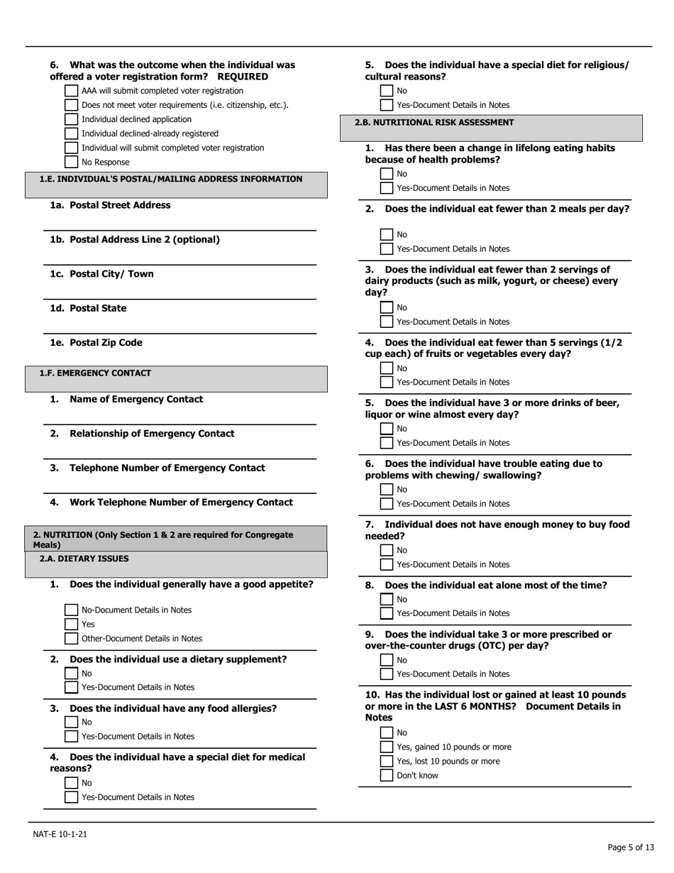Needs Assessment Tool - Express (Nat-E) - Pennsylvania, Page 5
