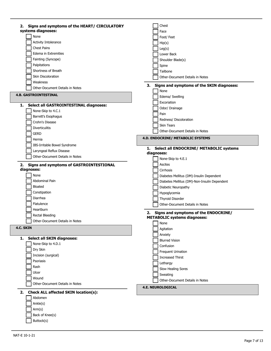 Needs Assessment Tool - Express (Nat-E) - Pennsylvania, Page 7