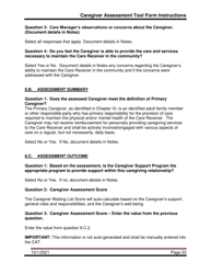Instructions for Caregiver Assessment Tool (Cat) - Pennsylvania, Page 23