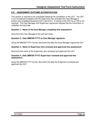 Instructions for Caregiver Assessment Tool (Cat) - Pennsylvania, Page 24