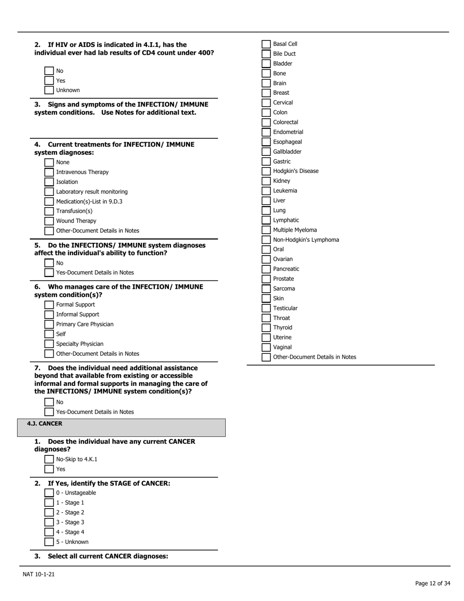 Needs Assessment Tool (Nat) - Pennsylvania, Page 12