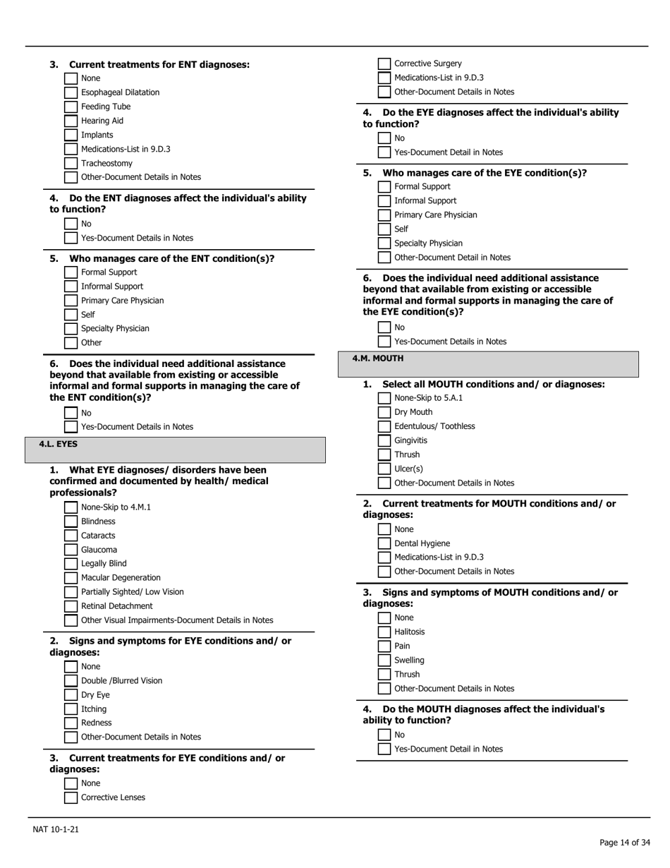 Needs Assessment Tool (Nat) - Pennsylvania, Page 14