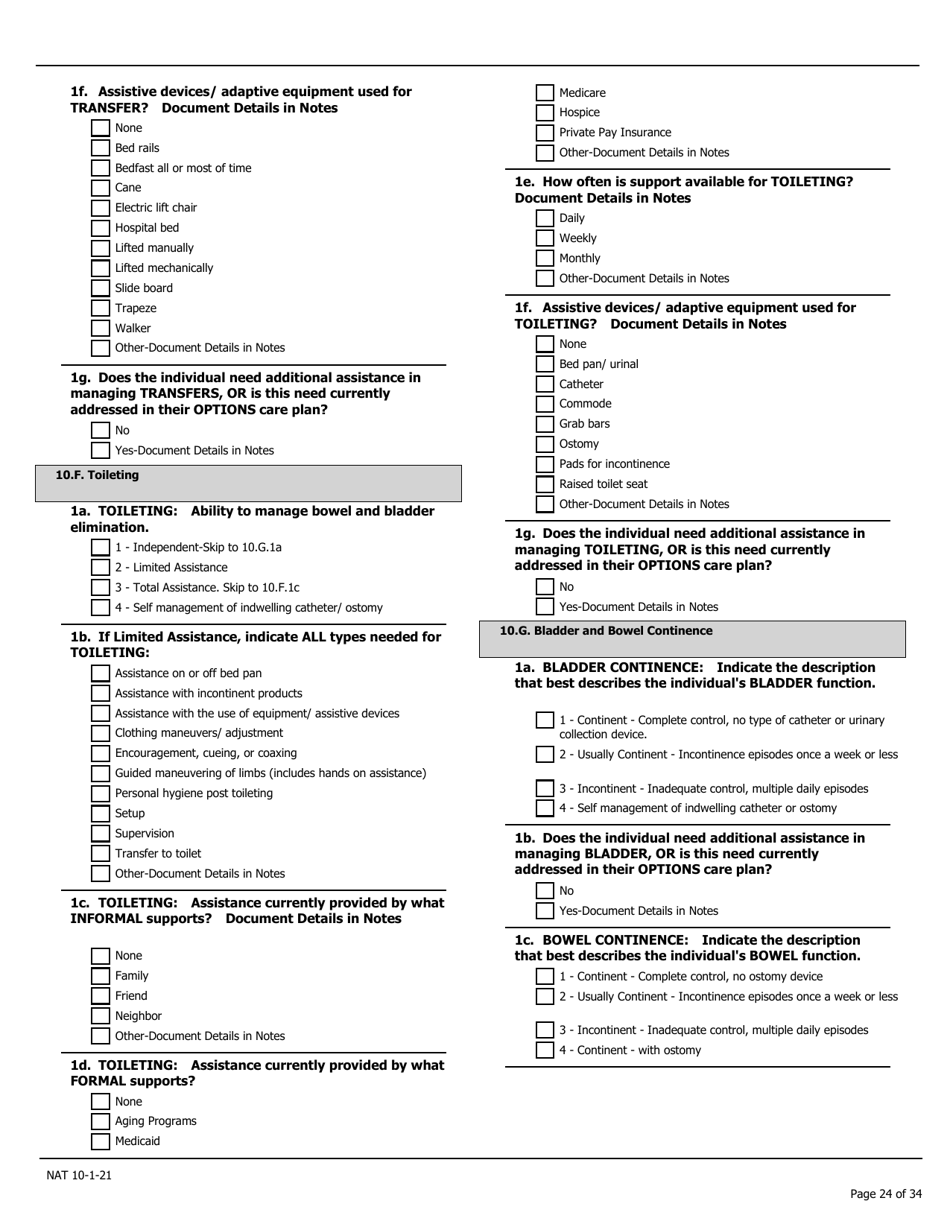 Needs Assessment Tool (Nat) - Pennsylvania, Page 24