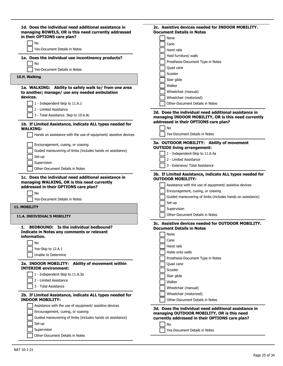 Needs Assessment Tool (Nat) - Pennsylvania, Page 25