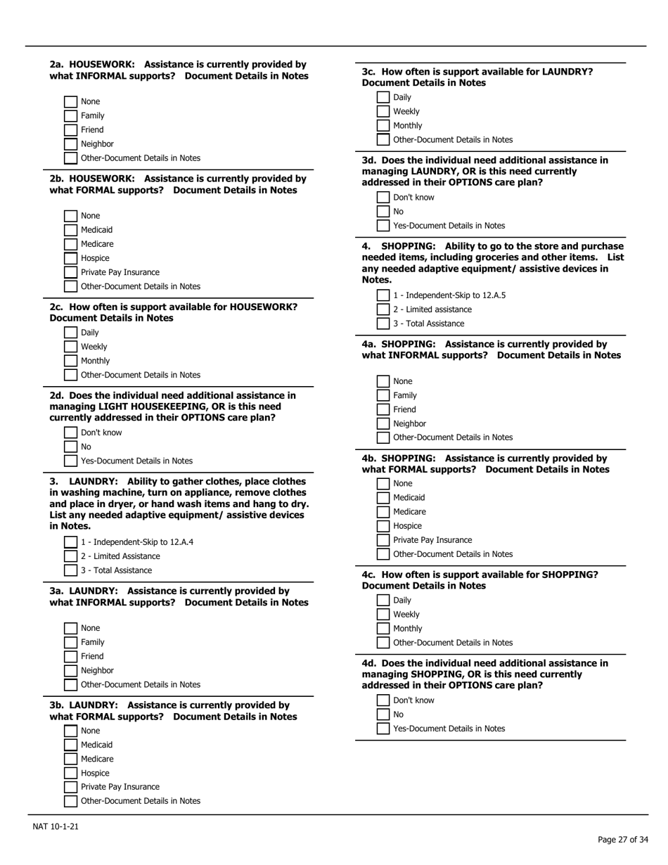 Needs Assessment Tool (Nat) - Pennsylvania, Page 27