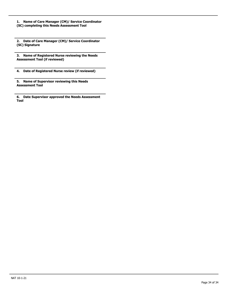Needs Assessment Tool (Nat) - Pennsylvania, Page 34