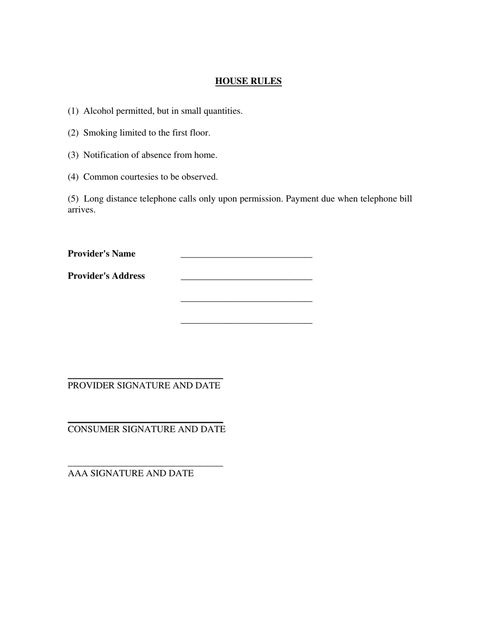 Pennsylvania House Rules Fill Out, Sign Online and Download PDF Templateroller