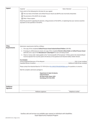 Form LIIB-305 Unfired Pressure Vessel Industrial Board Petition - Pennsylvania, Page 2