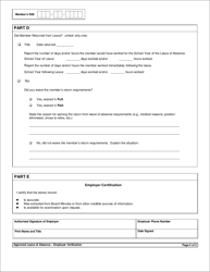 Form PSRS-709A Approved Leave of Absence - Employer Verification - Pennsylvania, Page 2